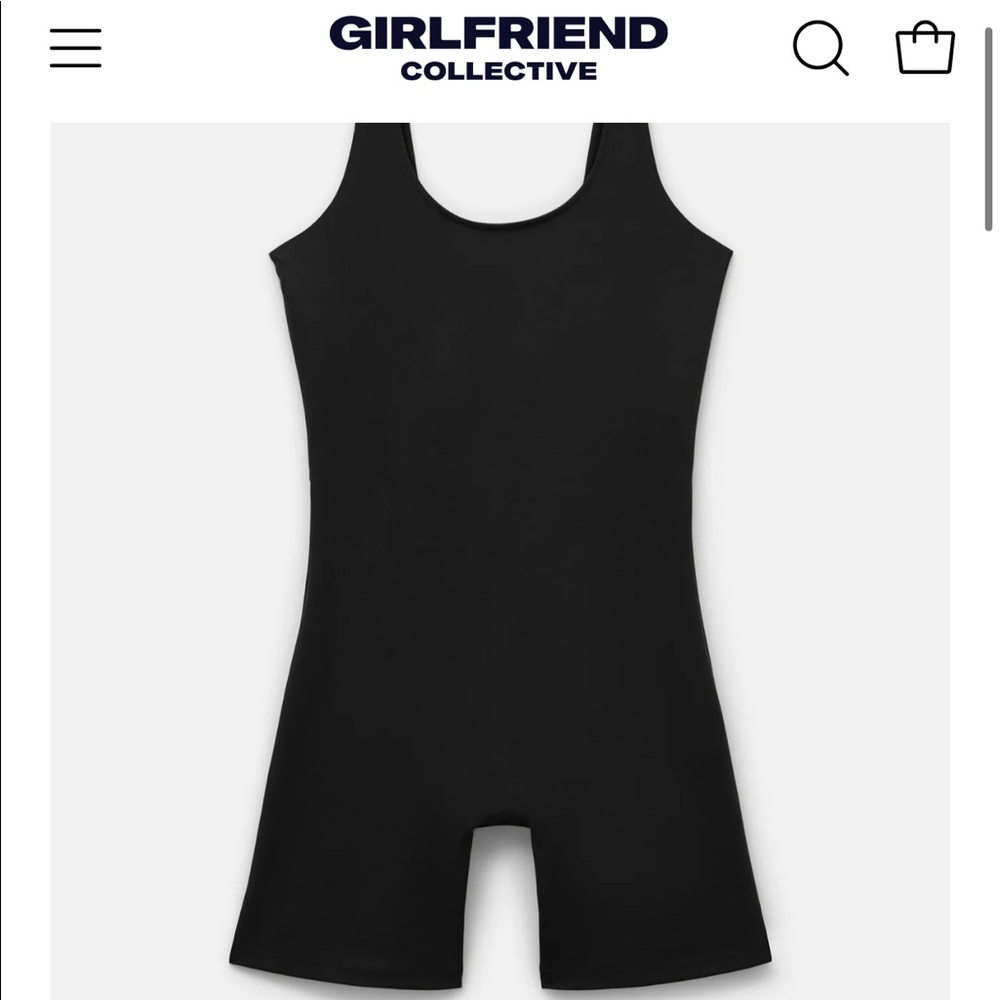 Girlfriend Collective Black Bike Unitard